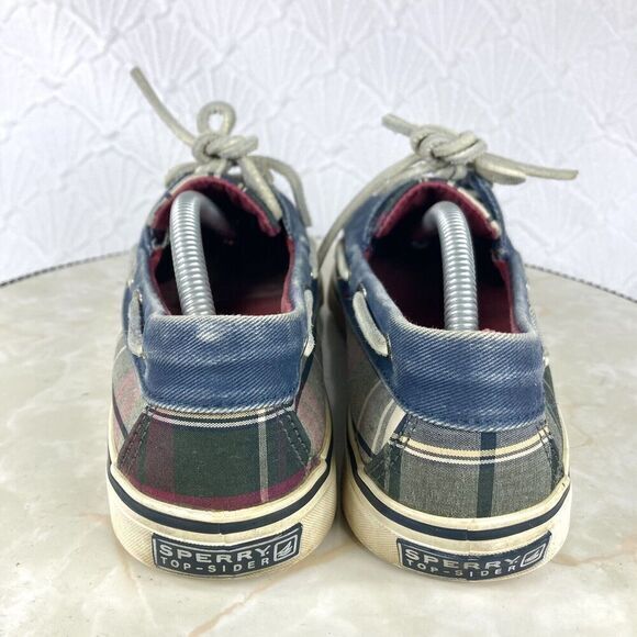 Sperry Top Sider Shoes Womens Size 7.5 Plaid Bahama II Kick Back Casual Loafers - Picture 8 of 12